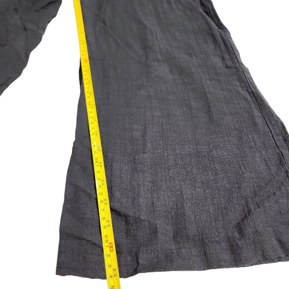 Abercrombie & Fitch Crinkled Texture Cropped Pants Sz Medium Lined Relaxed Fit - Picture 6 of 11